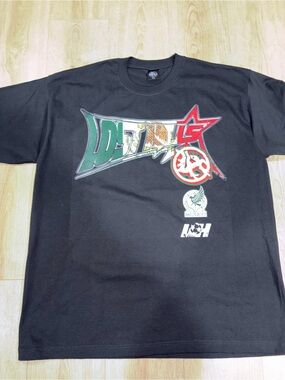 Black Long Sleeve Graphic Tee with Multicolor Logo
